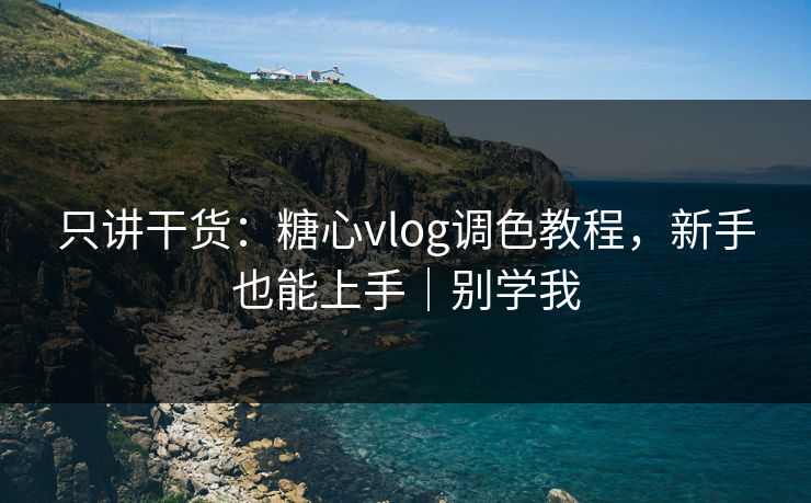 只讲干货：糖心vlog调色教程，新手也能上手｜别学我