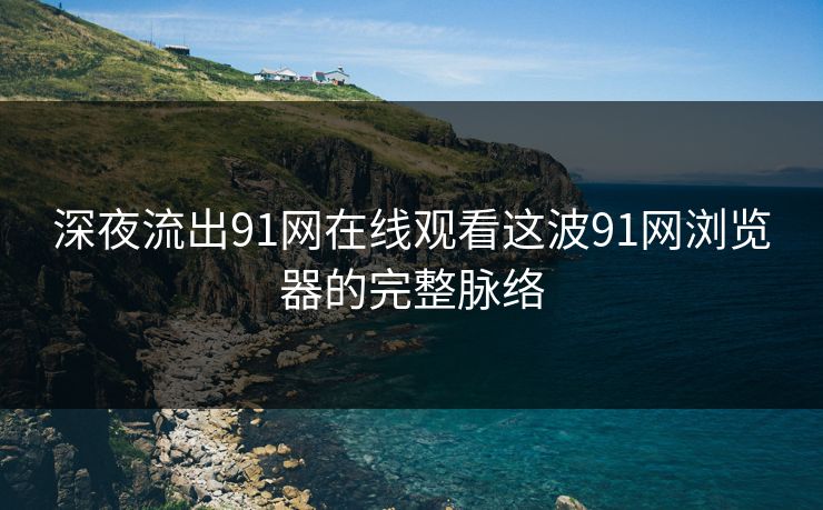 深夜流出91网在线观看这波91网浏览器的完整脉络